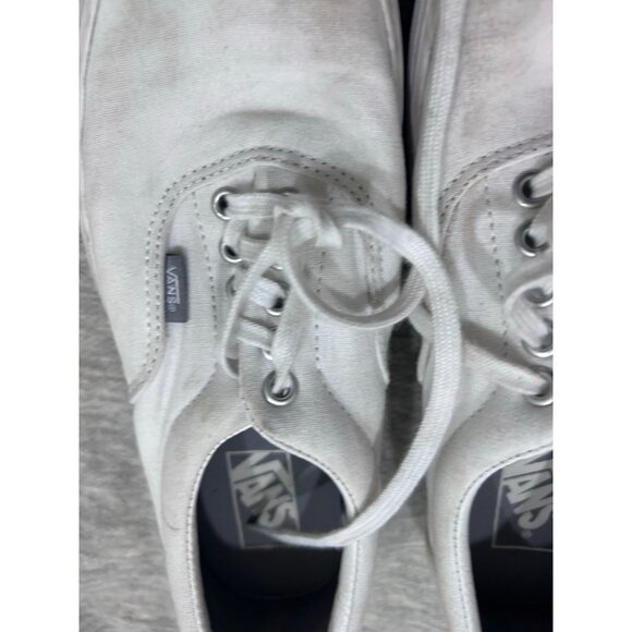 VANS Authentic Deck Shoe Canvas Women's Size 9.5 Lace Up Low Top White - Picture 3 of 7